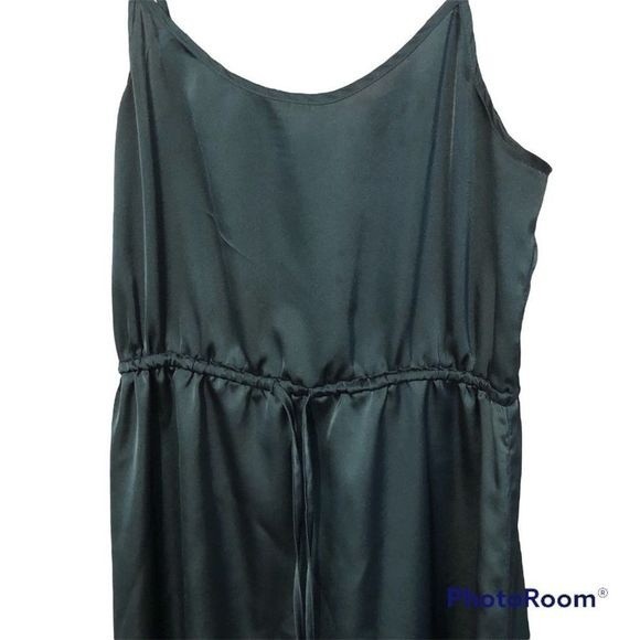 Rory Beca Forever 21 Cutout Hi Low Teal Green Slip Dress Womens Size M - Picture 3 of 7